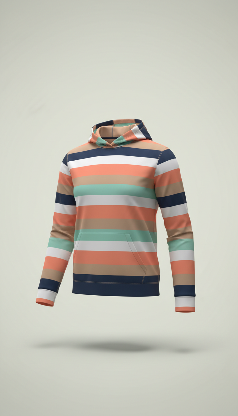 Nautical stripe performance hoodie